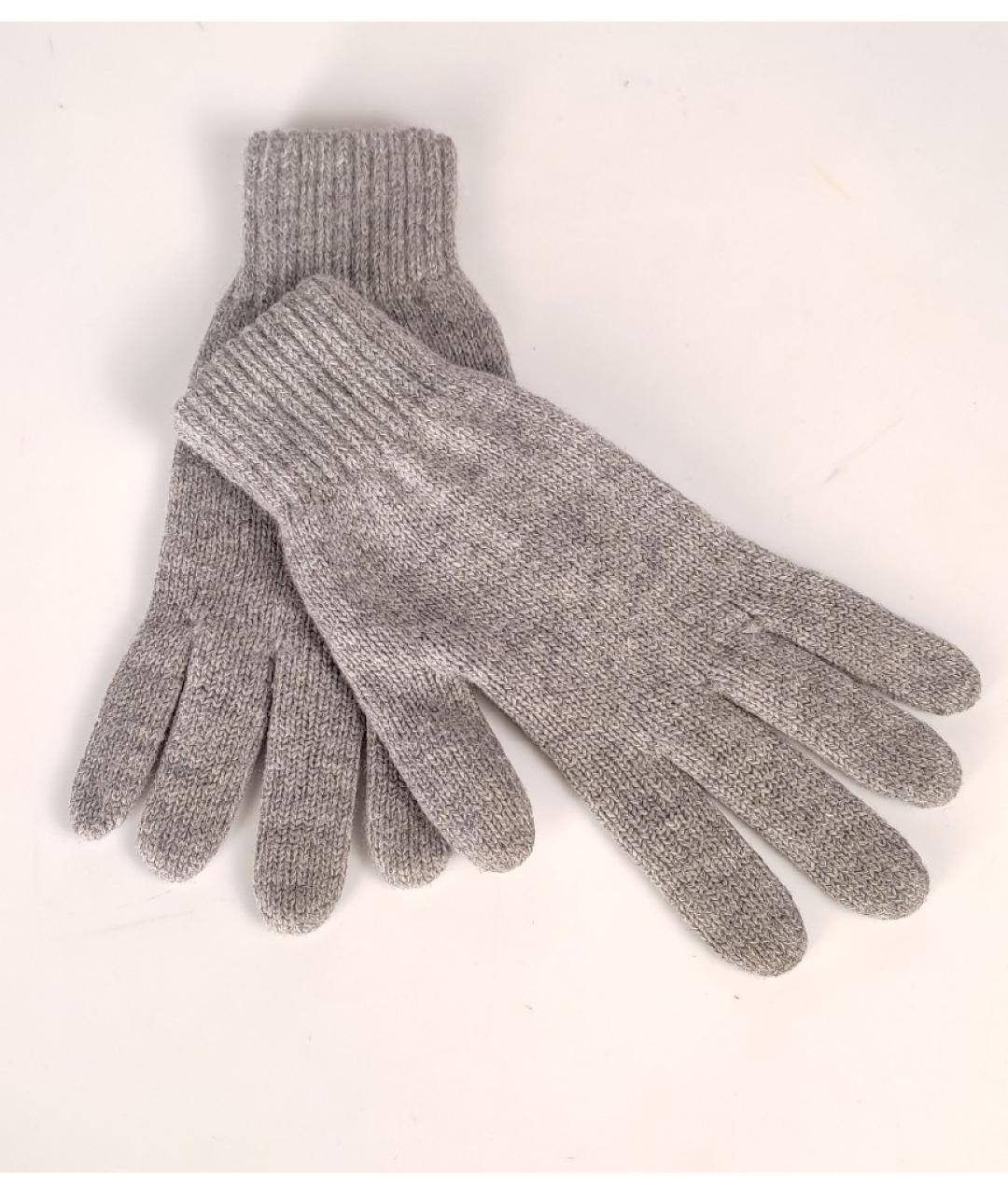 REGINA Серые шерстяные перчатки, фото 2