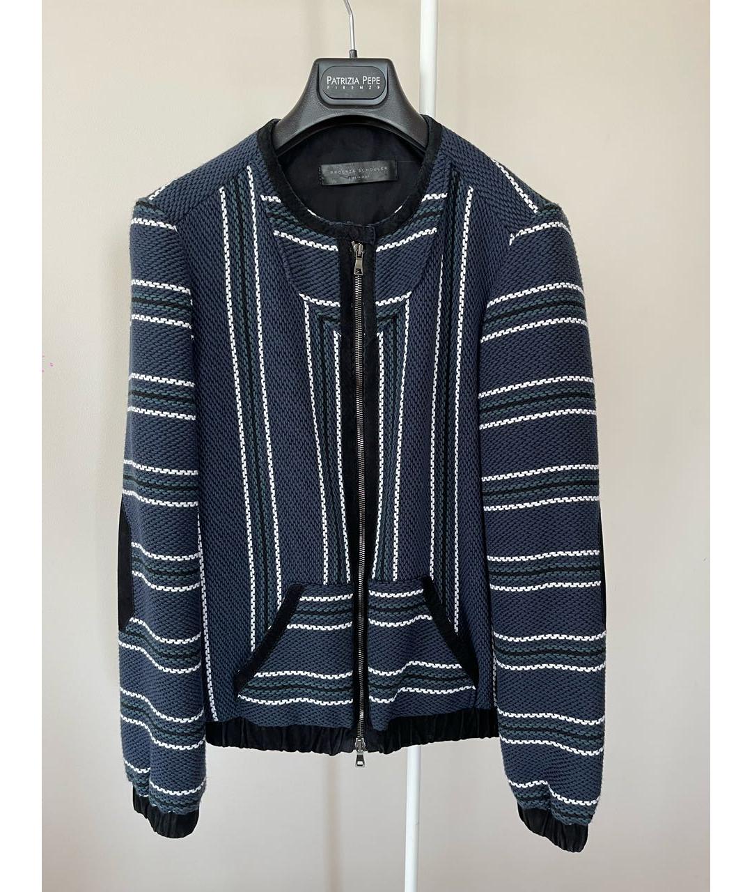 PROENZA SCHOULER Темно-синий хлопковый жакет/пиджак, фото 5
