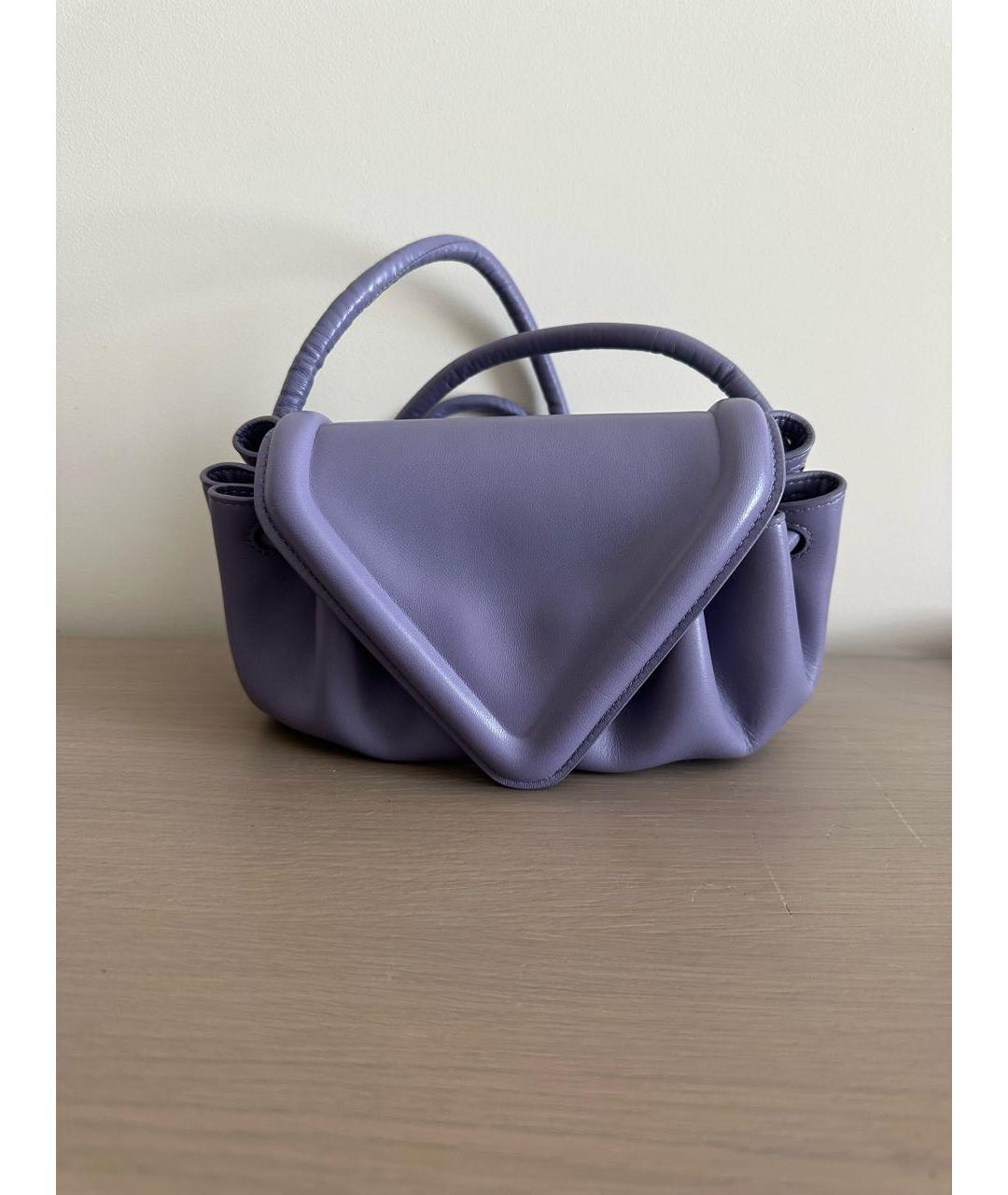 BOTTEGA VENETA Фиолетовая кожаная сумка через плечо, фото 2