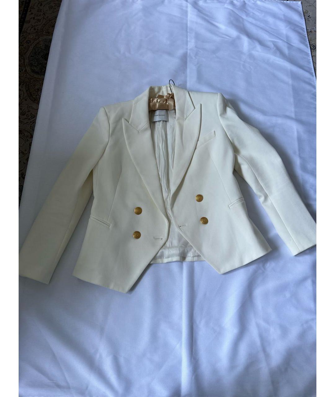 PIERRE BALMAIN Белый вискозный жакет/пиджак, фото 6