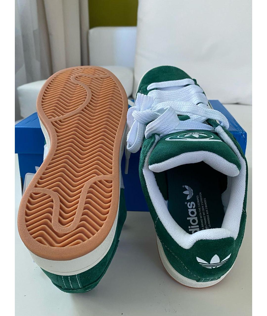 ADIDAS Зеленые замшевые кроссовки, фото 4