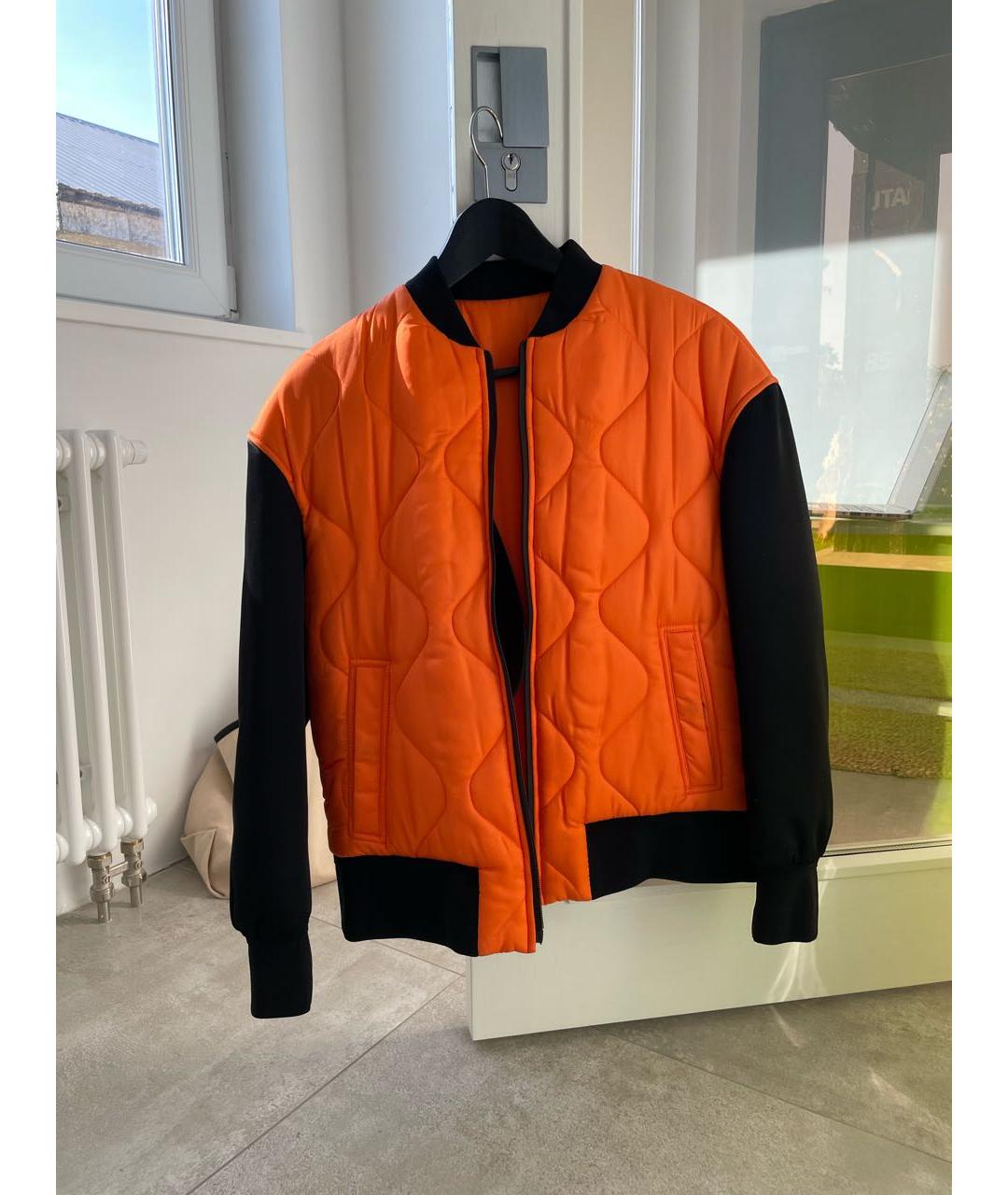 NEIL BARRETT Оранжевая синтетическая куртка, фото 4