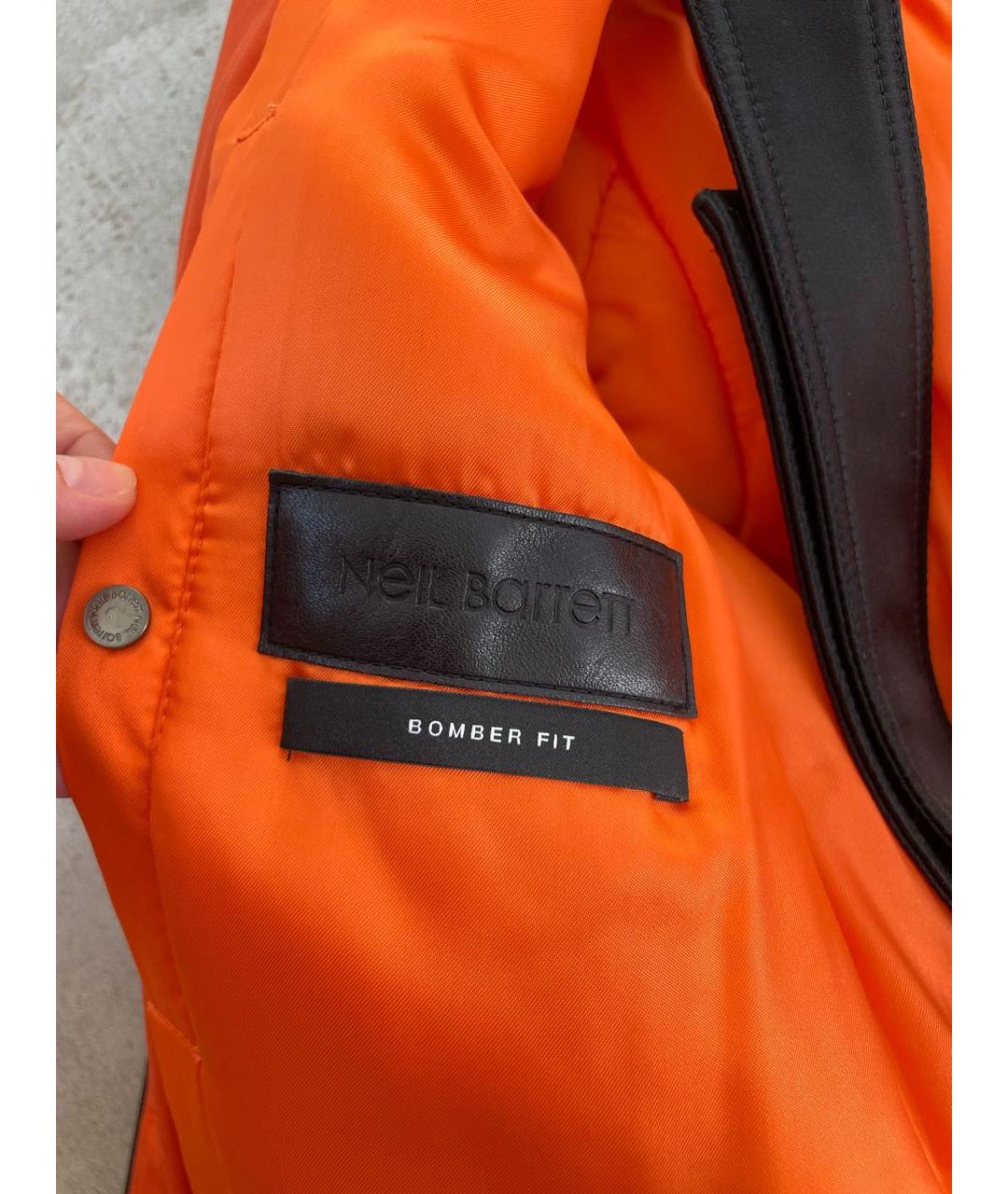 NEIL BARRETT Оранжевая синтетическая куртка, фото 3