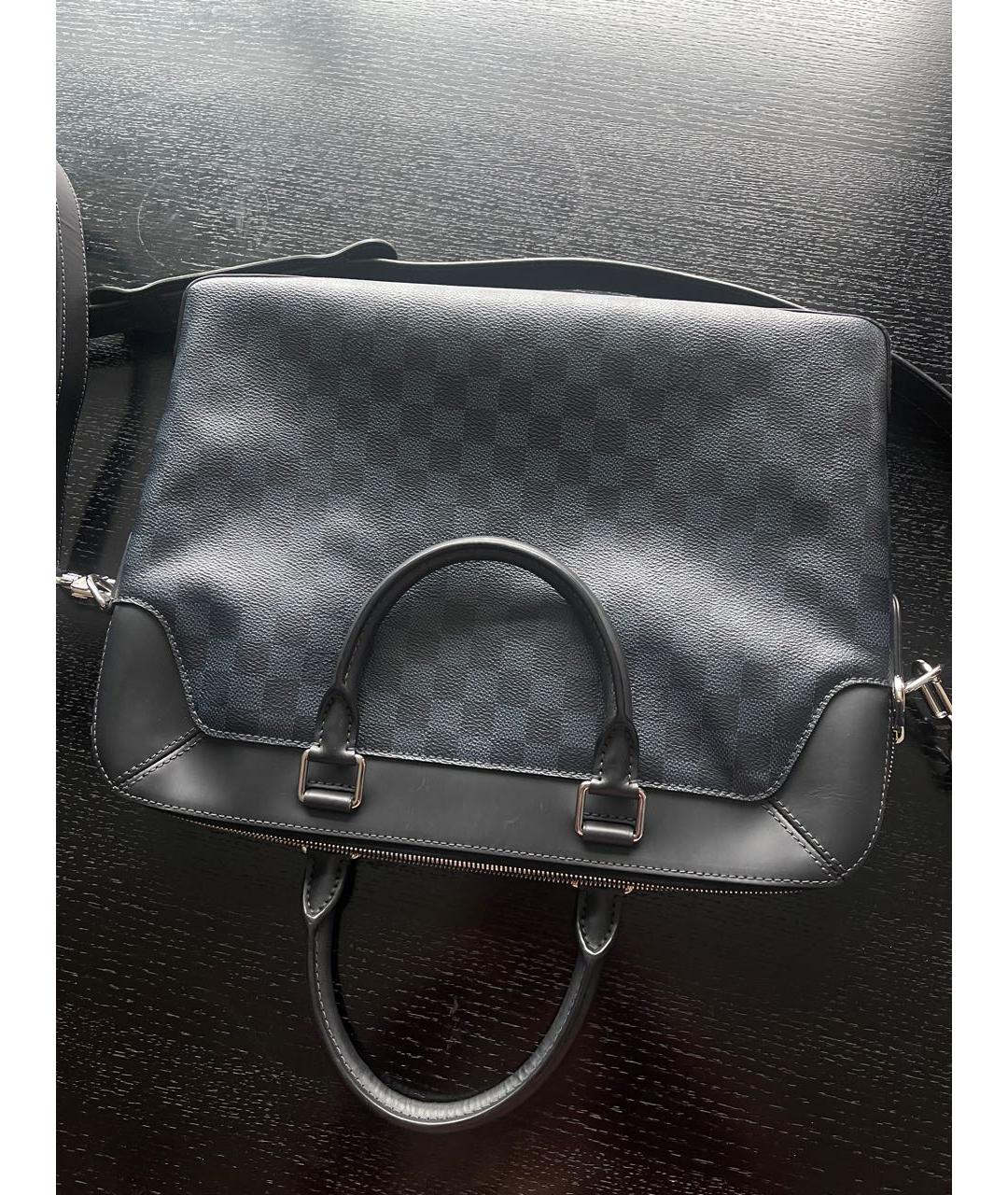 LOUIS VUITTON PRE-OWNED Серый кожаный портфель, фото 3