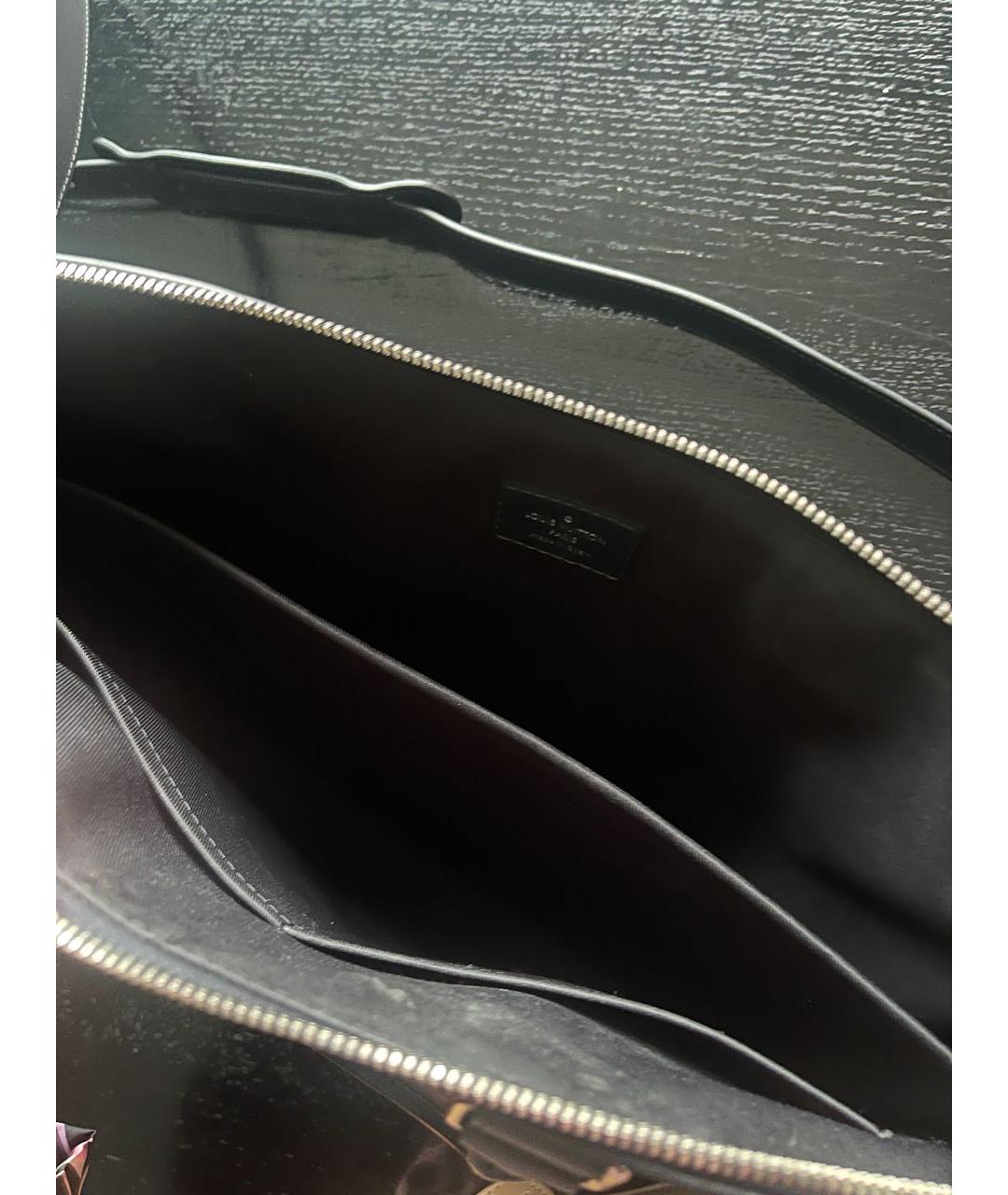 LOUIS VUITTON PRE-OWNED Серый кожаный портфель, фото 4