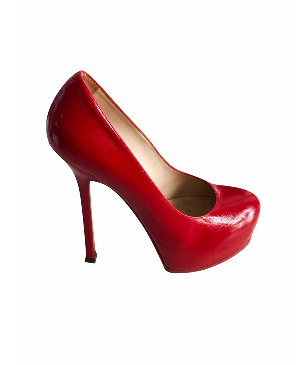 SAINT LAURENT Красные туфли из лакированной кожи, фото 1