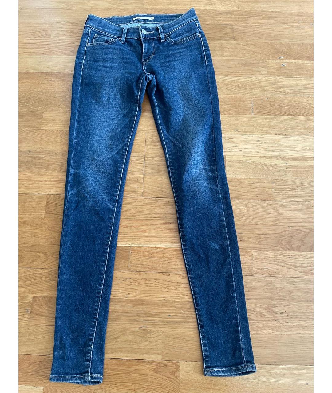 LEVI'S Темно-синие хлопковые джинсы слим, фото 5