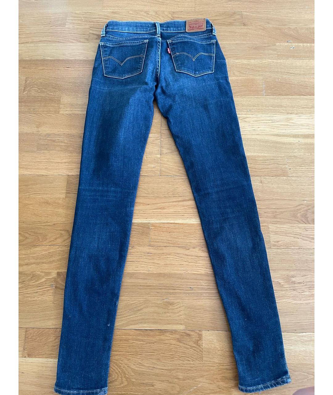 LEVI'S Темно-синие хлопковые джинсы слим, фото 2