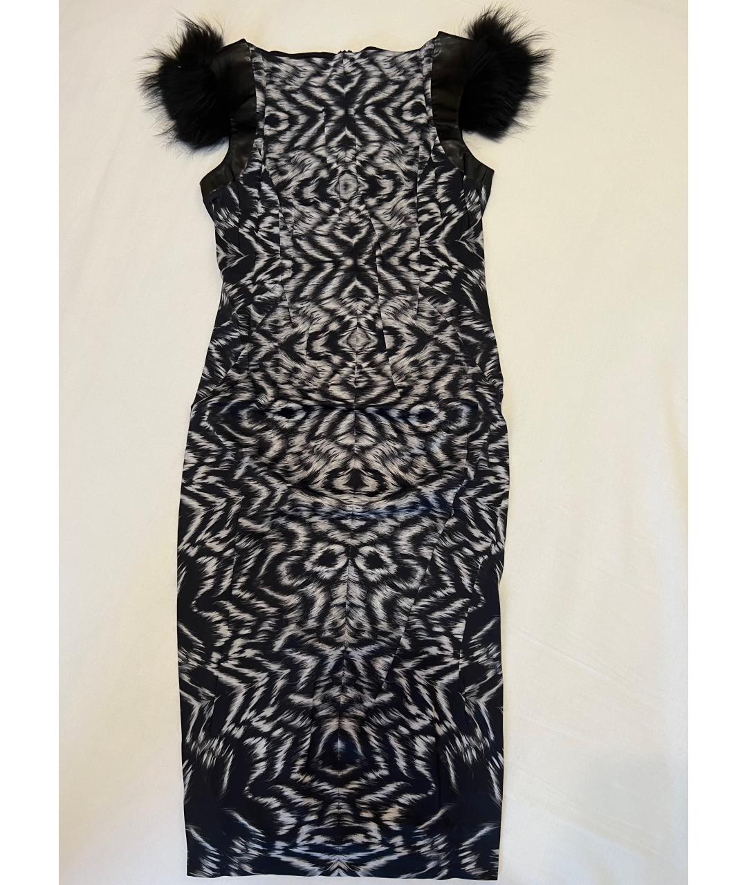 SPORTMAX Черное вискозное коктейльное платье, фото 6