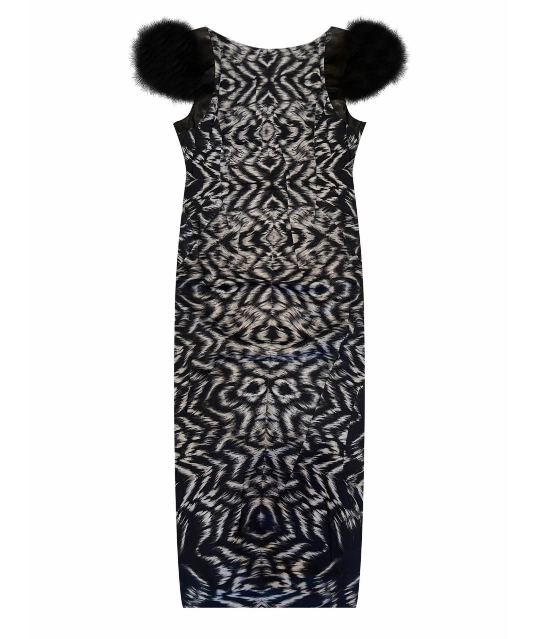 SPORTMAX Черное вискозное коктейльное платье, фото 1
