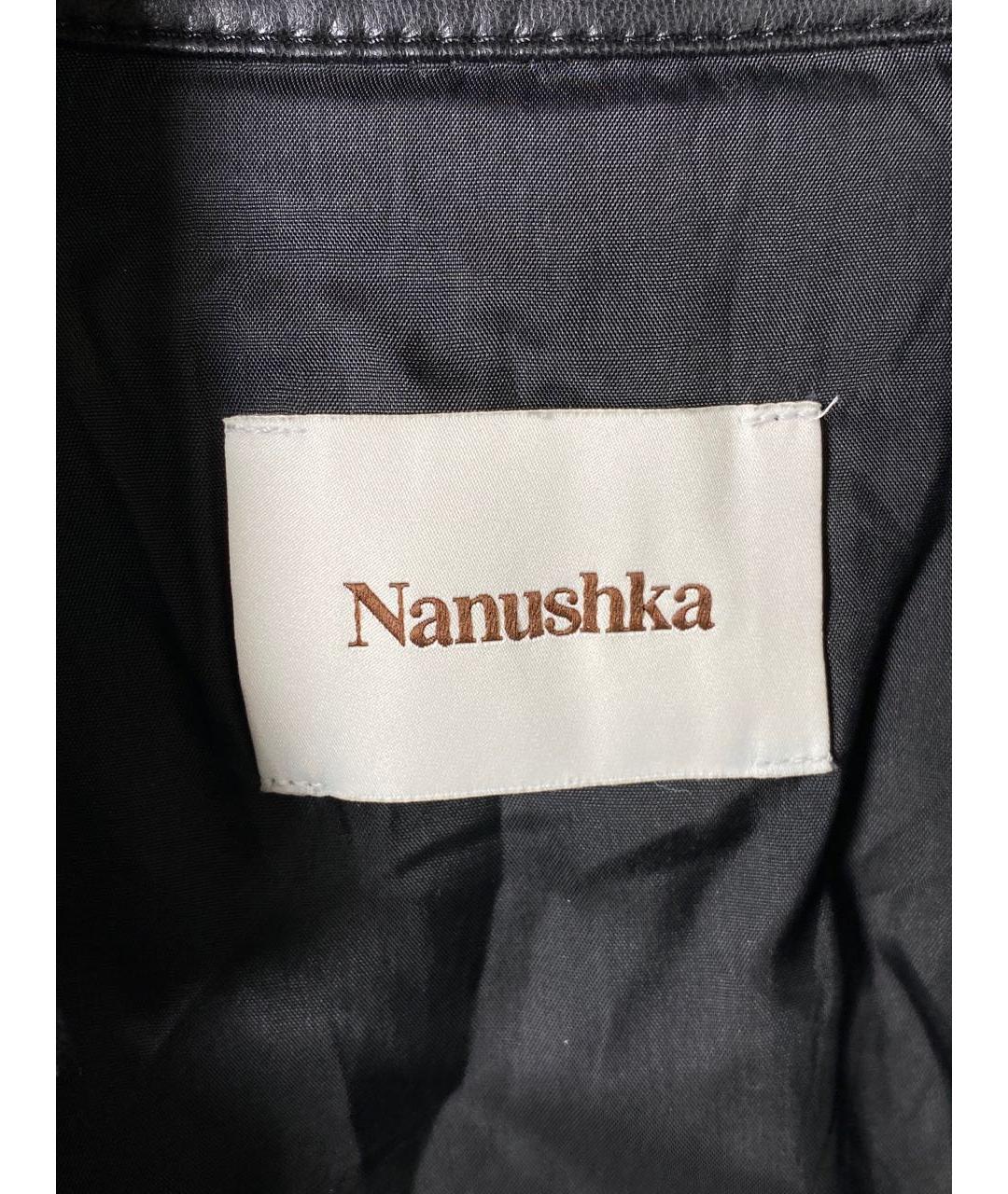 NANUSHKA Черная полиэстеровая рубашка, фото 3