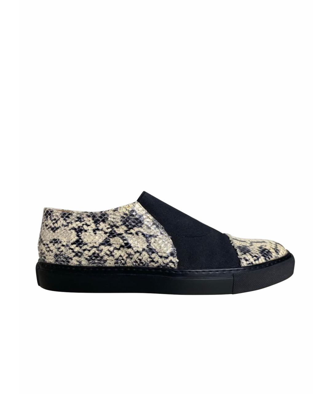DRIES VAN NOTEN Бежевые слипоны из экзотической кожи, фото 1