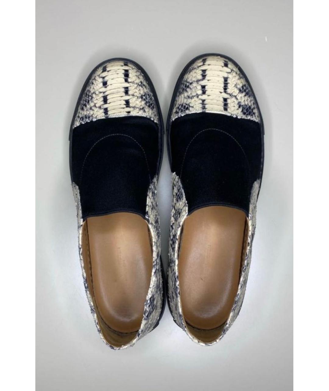 DRIES VAN NOTEN Бежевые слипоны из экзотической кожи, фото 3