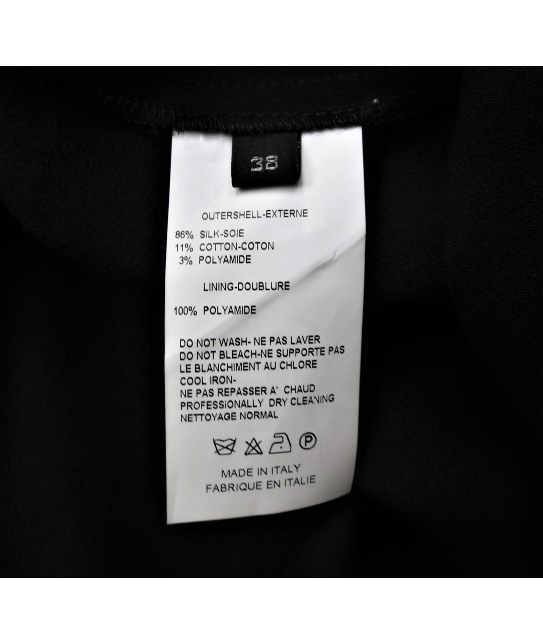 ELIE SAAB Черная шелковая блузы, фото 6