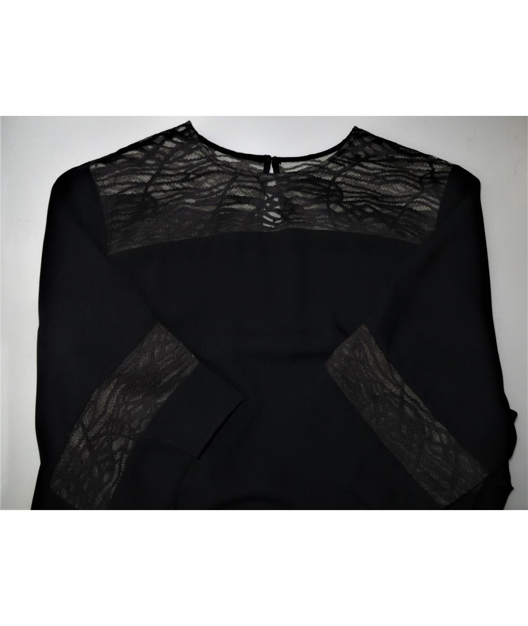ELIE SAAB Черная шелковая блузы, фото 4