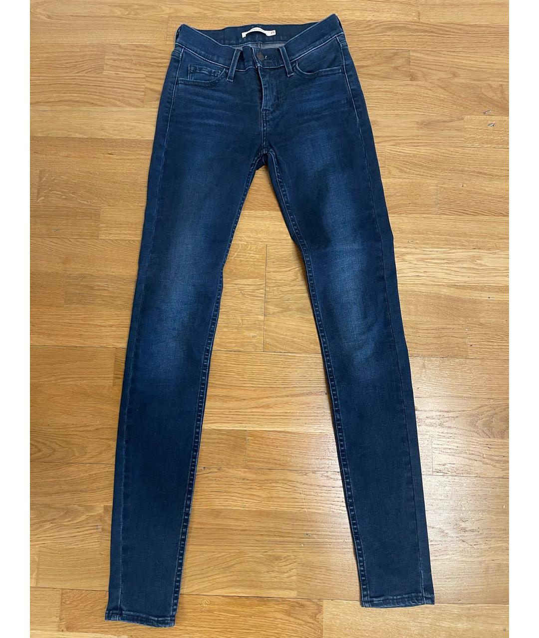 LEVI'S Синие хлопко-эластановые джинсы слим, фото 5