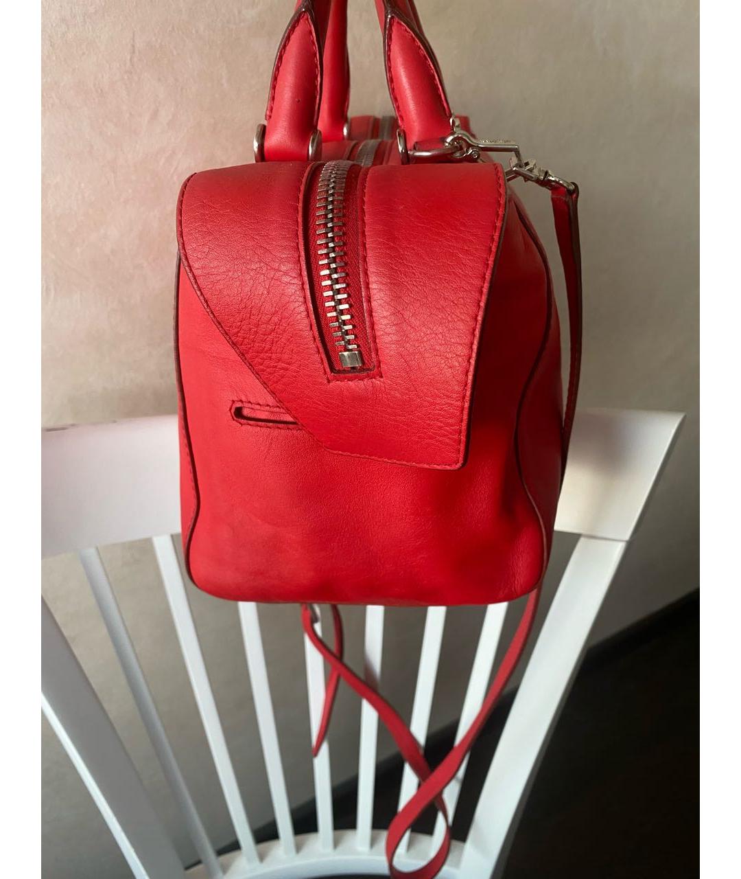 MAX MARA Красная кожаная сумка с короткими ручками, фото 7