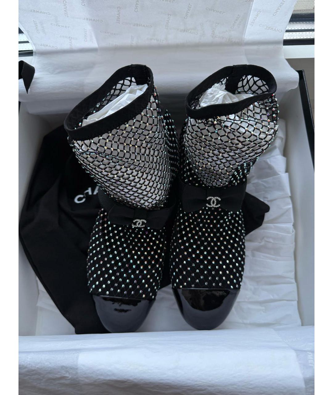 CHANEL Черные полусапоги, фото 5