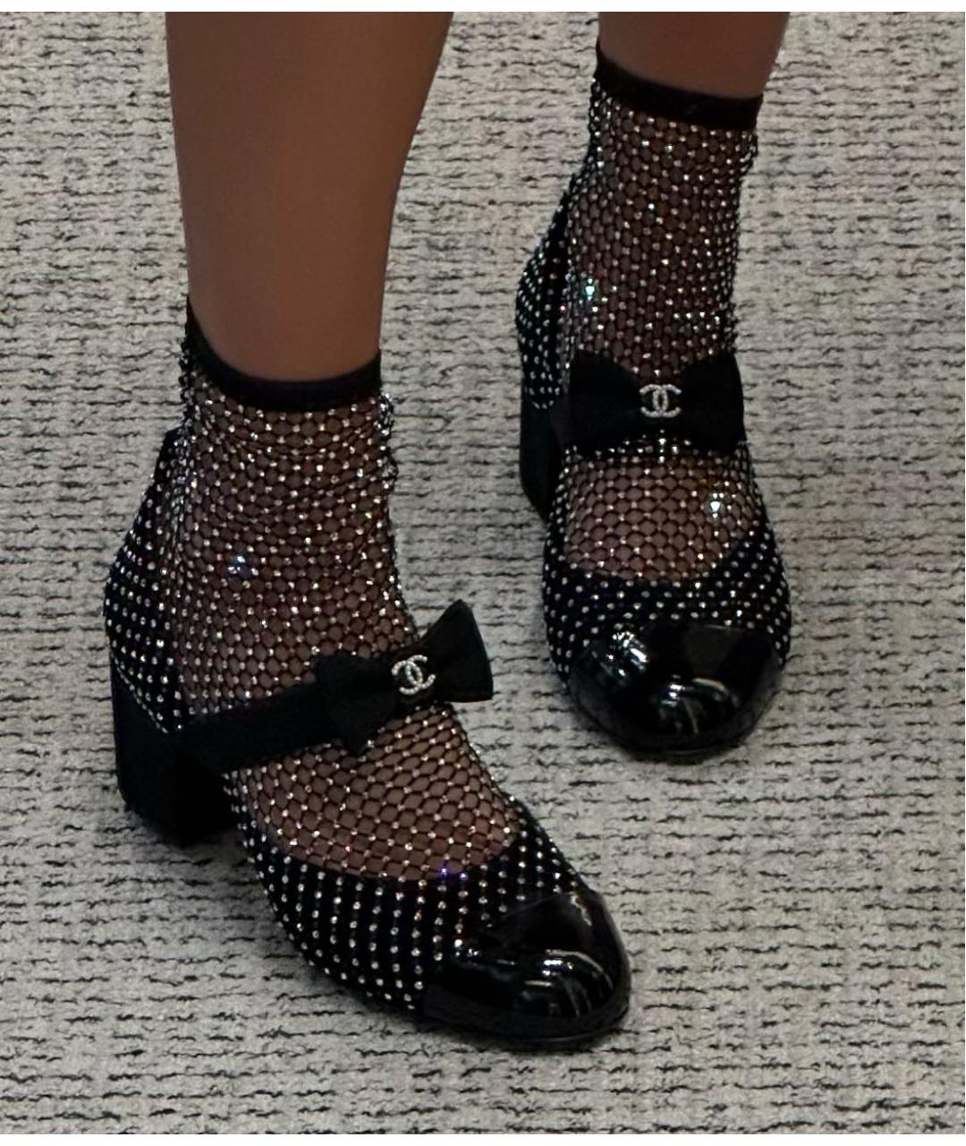 CHANEL Черные полусапоги, фото 4
