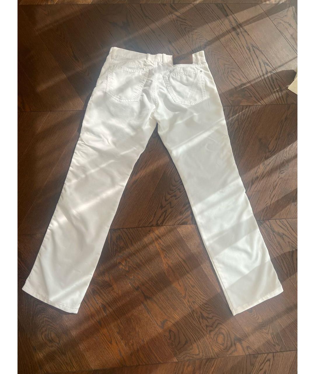 ZZEGNA Белые прямые джинсы, фото 2