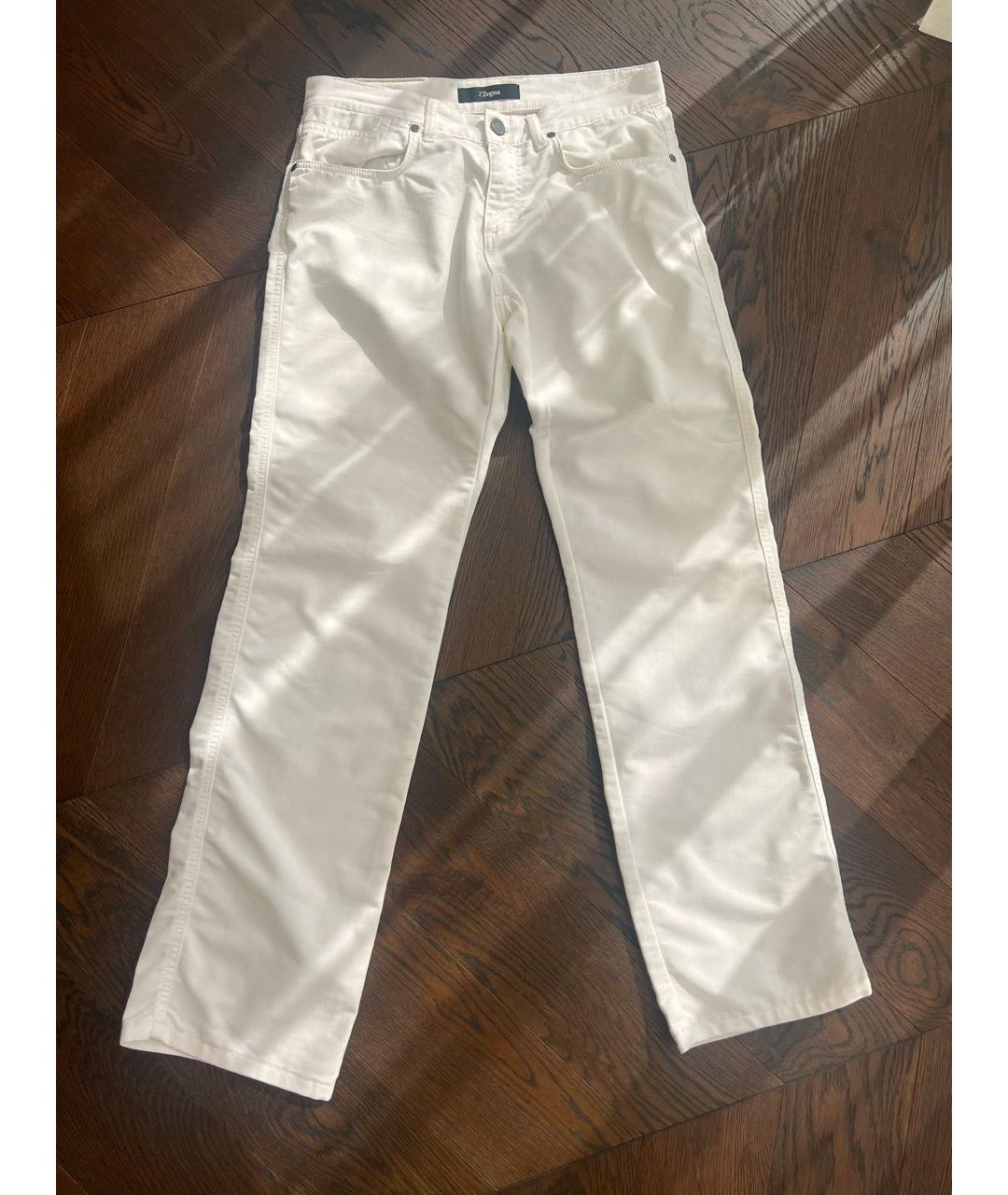 ZZEGNA Белые прямые джинсы, фото 8