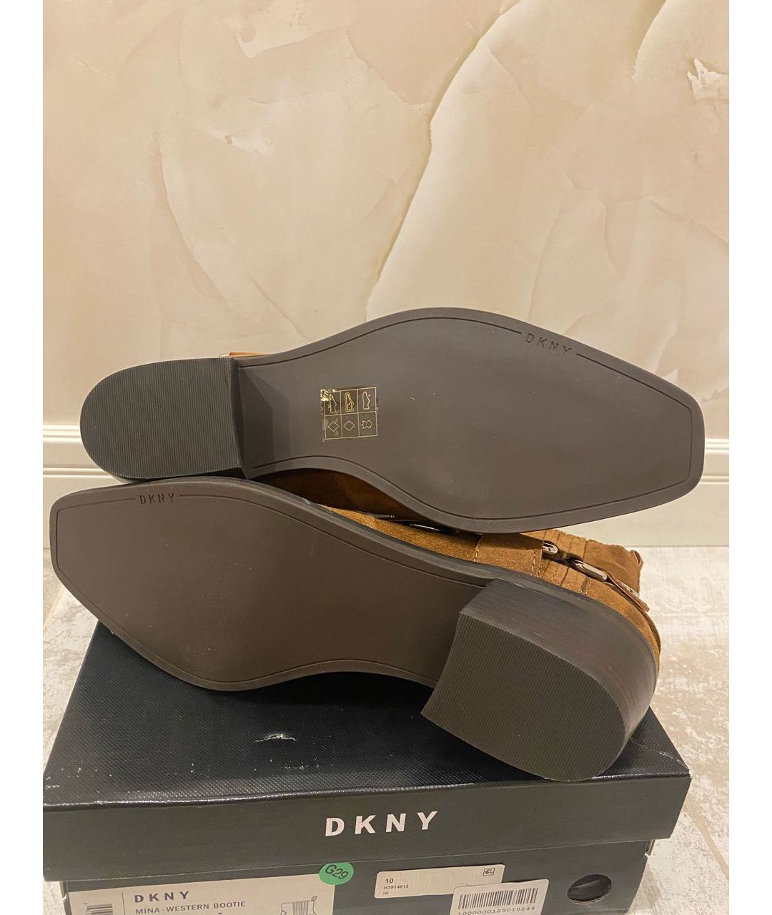 DKNY Коричневые замшевые ботинки, фото 4