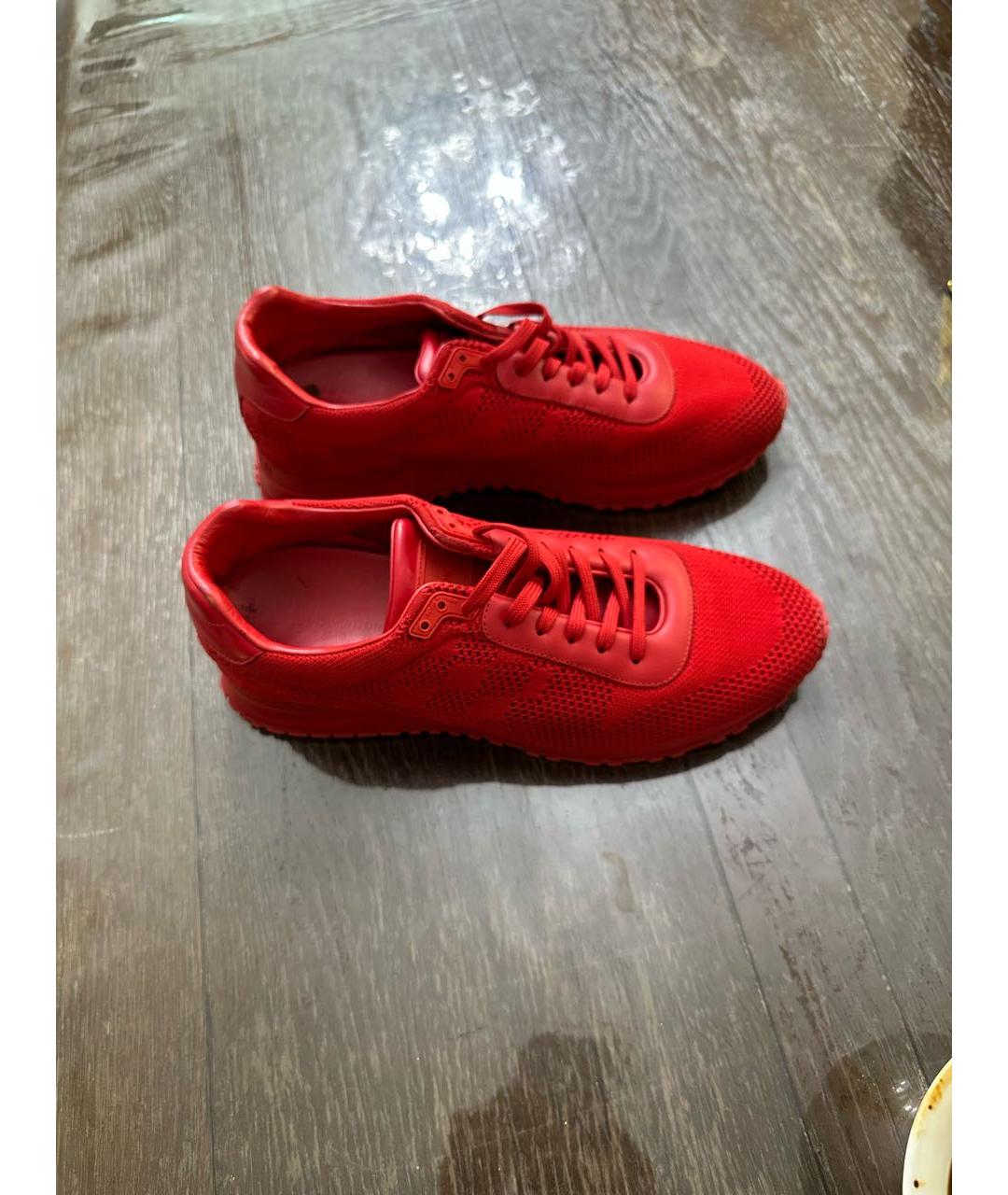 LOUIS VUITTON Красные низкие кроссовки / кеды, фото 7