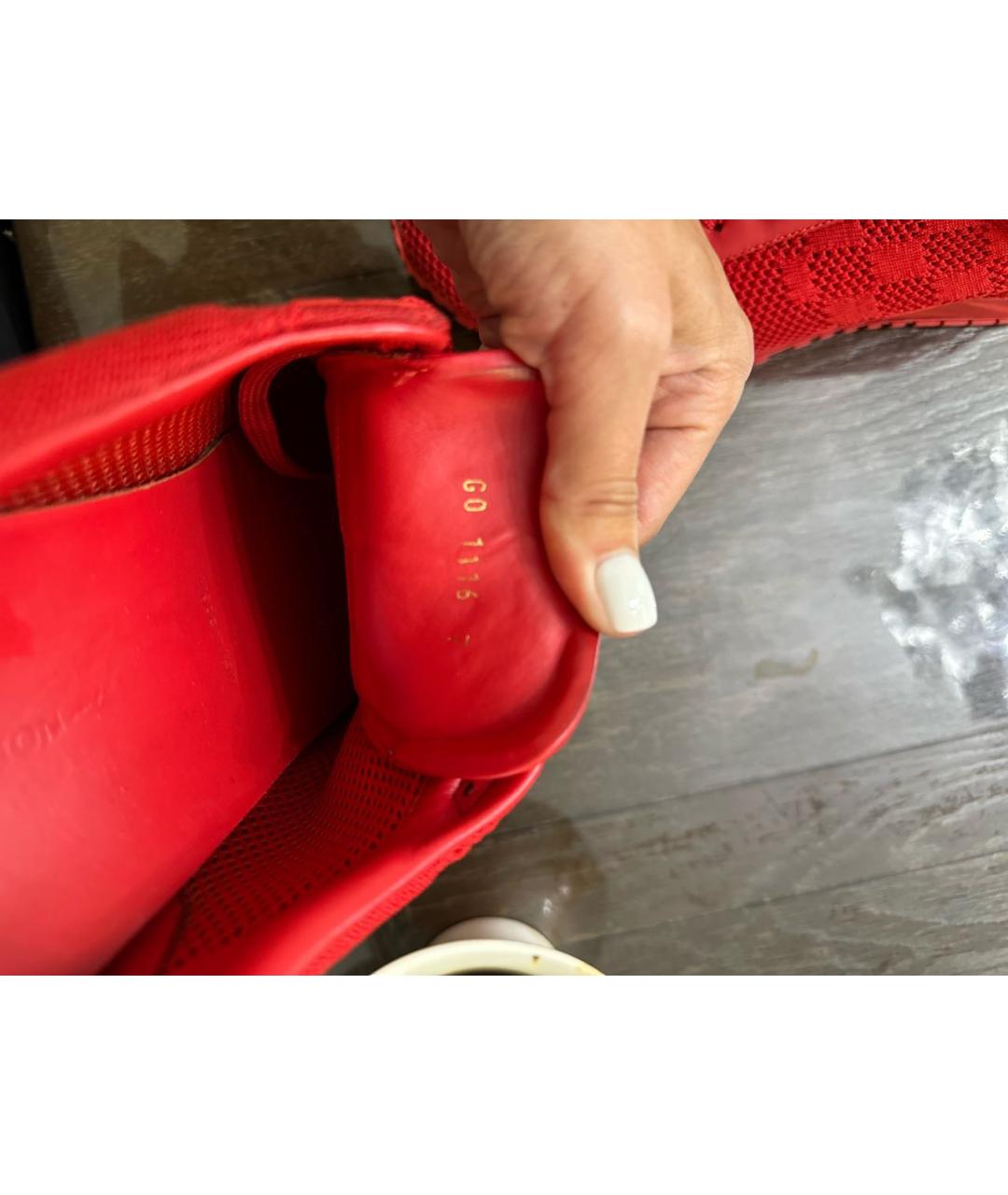 LOUIS VUITTON Красные низкие кроссовки / кеды, фото 6