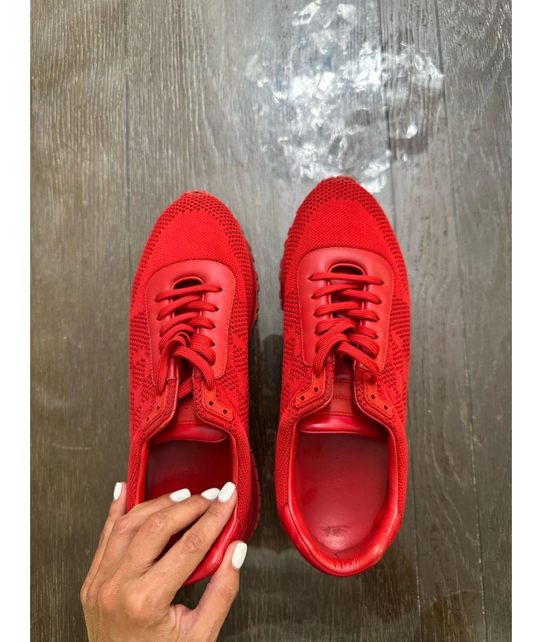 LOUIS VUITTON Красные низкие кроссовки / кеды, фото 3