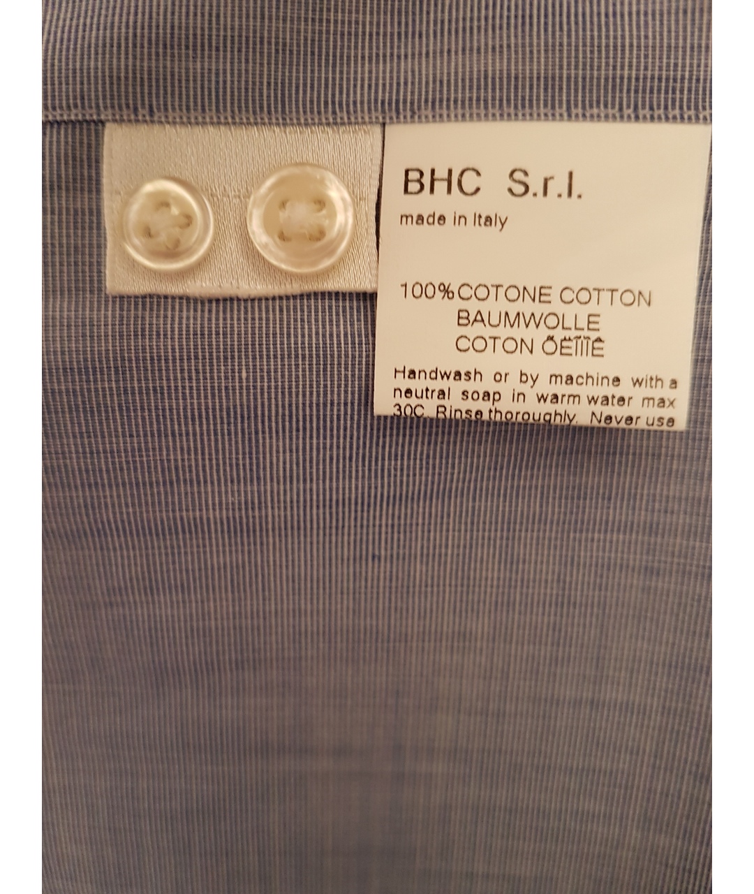 BILANCIONI Синяя хлопковая классическая рубашка, фото 4