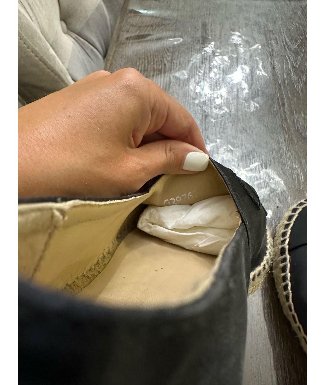 CHANEL Черные текстильные эспадрильи, фото 5