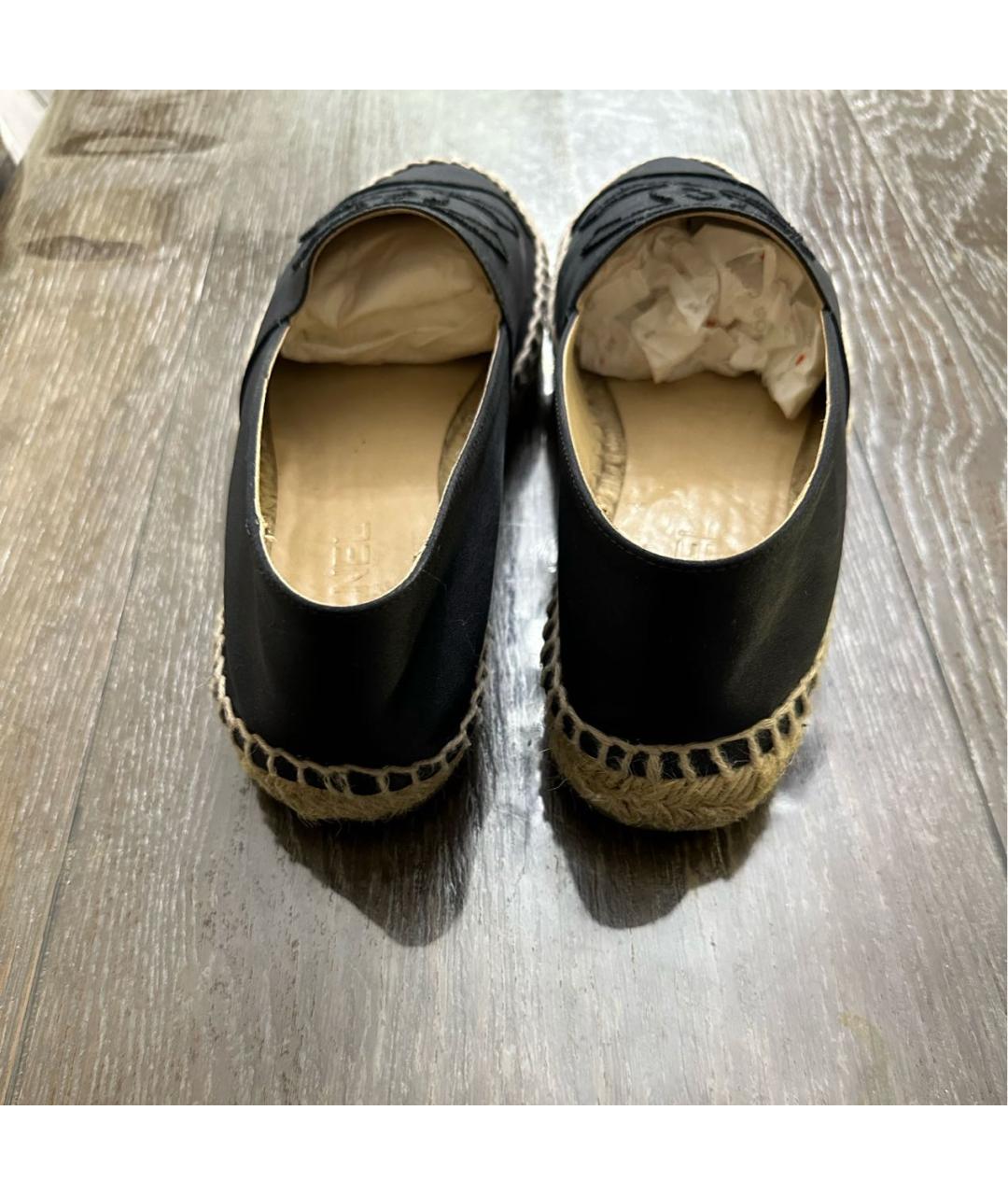 CHANEL Черные текстильные эспадрильи, фото 4