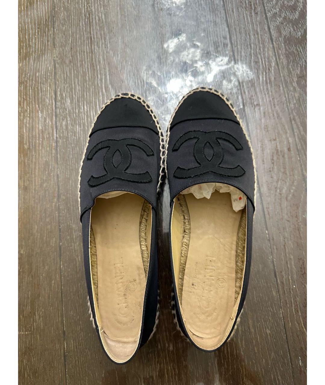 CHANEL Черные текстильные эспадрильи, фото 3