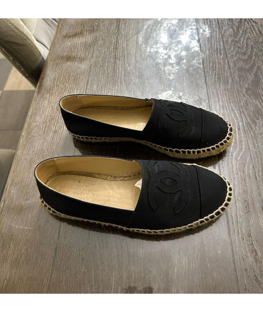 CHANEL Черные текстильные эспадрильи, фото 7