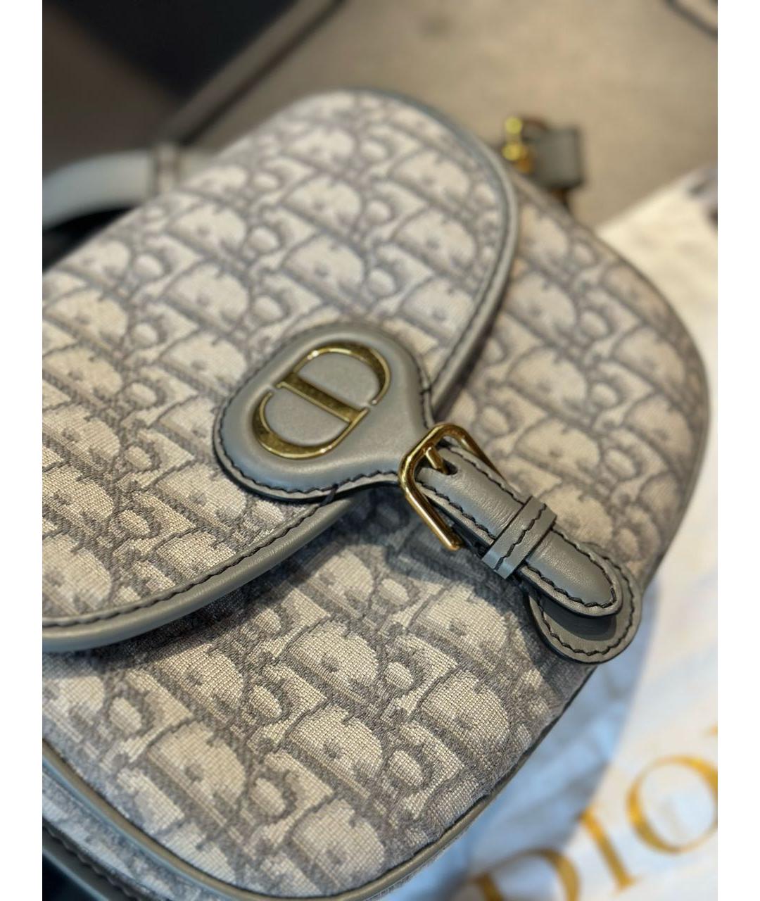 CHRISTIAN DIOR Серая сумка через плечо, фото 4