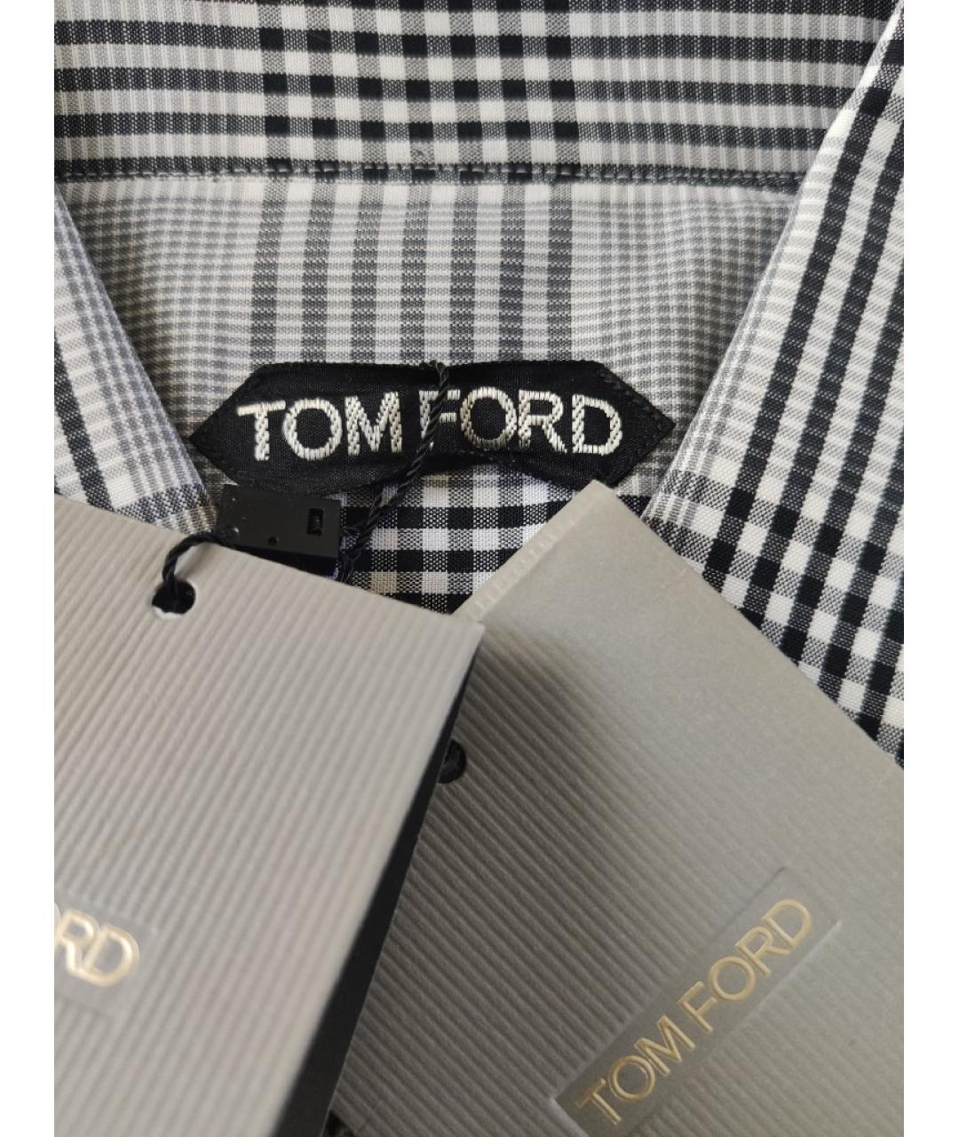 TOM FORD Серая хлопковая классическая рубашка, фото 6