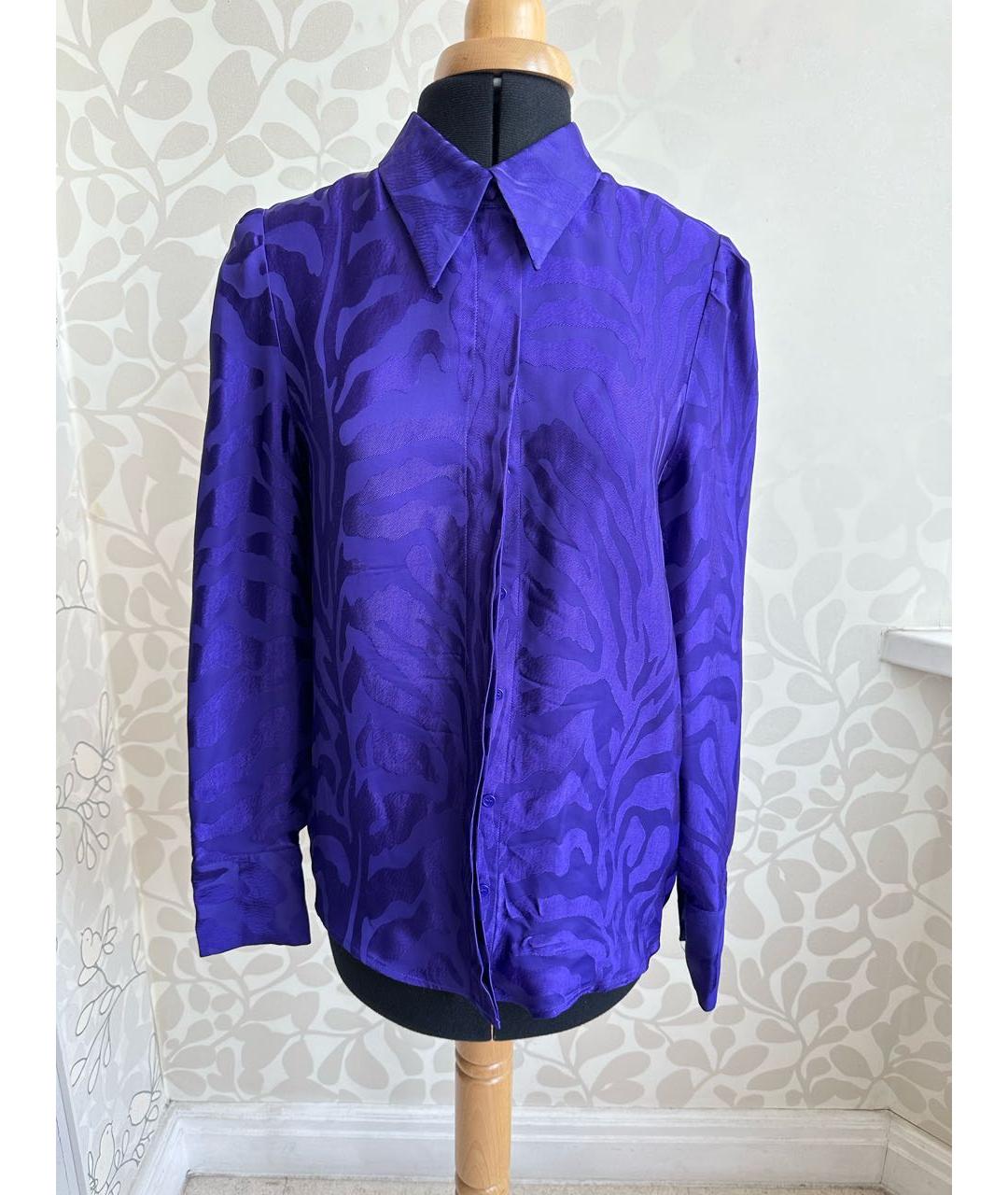 Claudie Pierlot Фиолетовая вискозная блузы, фото 8