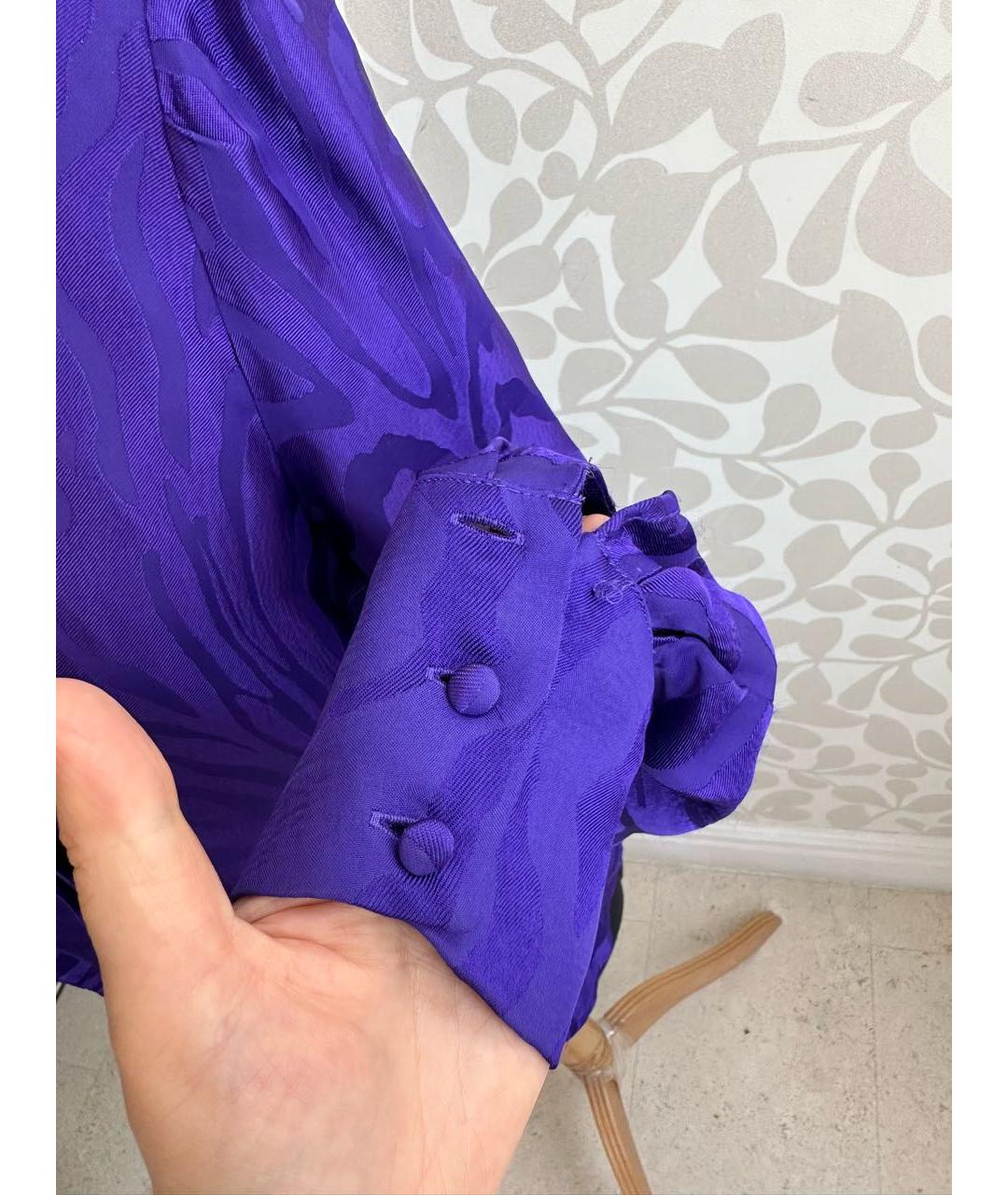 Claudie Pierlot Фиолетовая вискозная блузы, фото 3