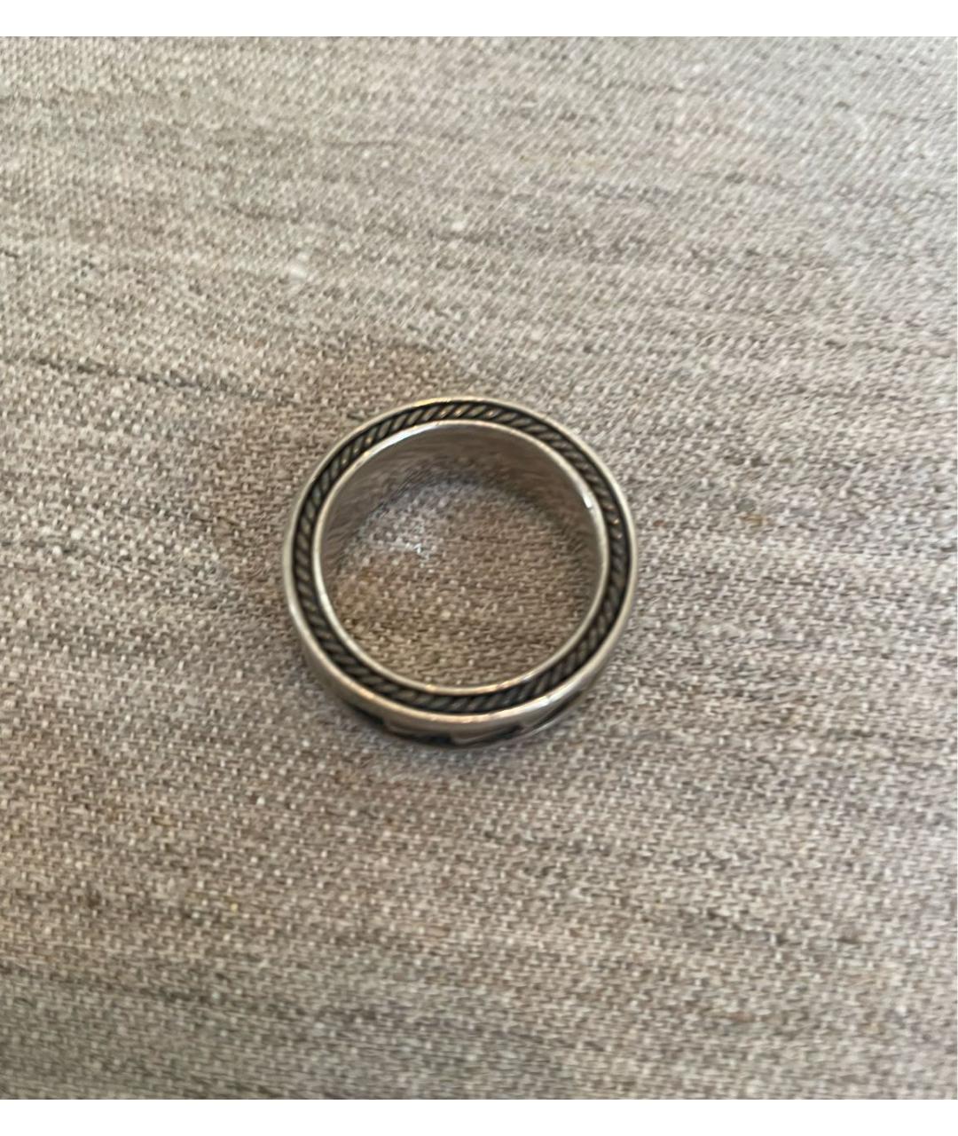 David Yurman Антрацитовое серебряное кольцо, фото 5