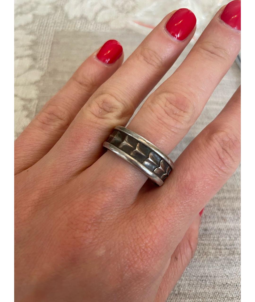 David Yurman Антрацитовое серебряное кольцо, фото 4
