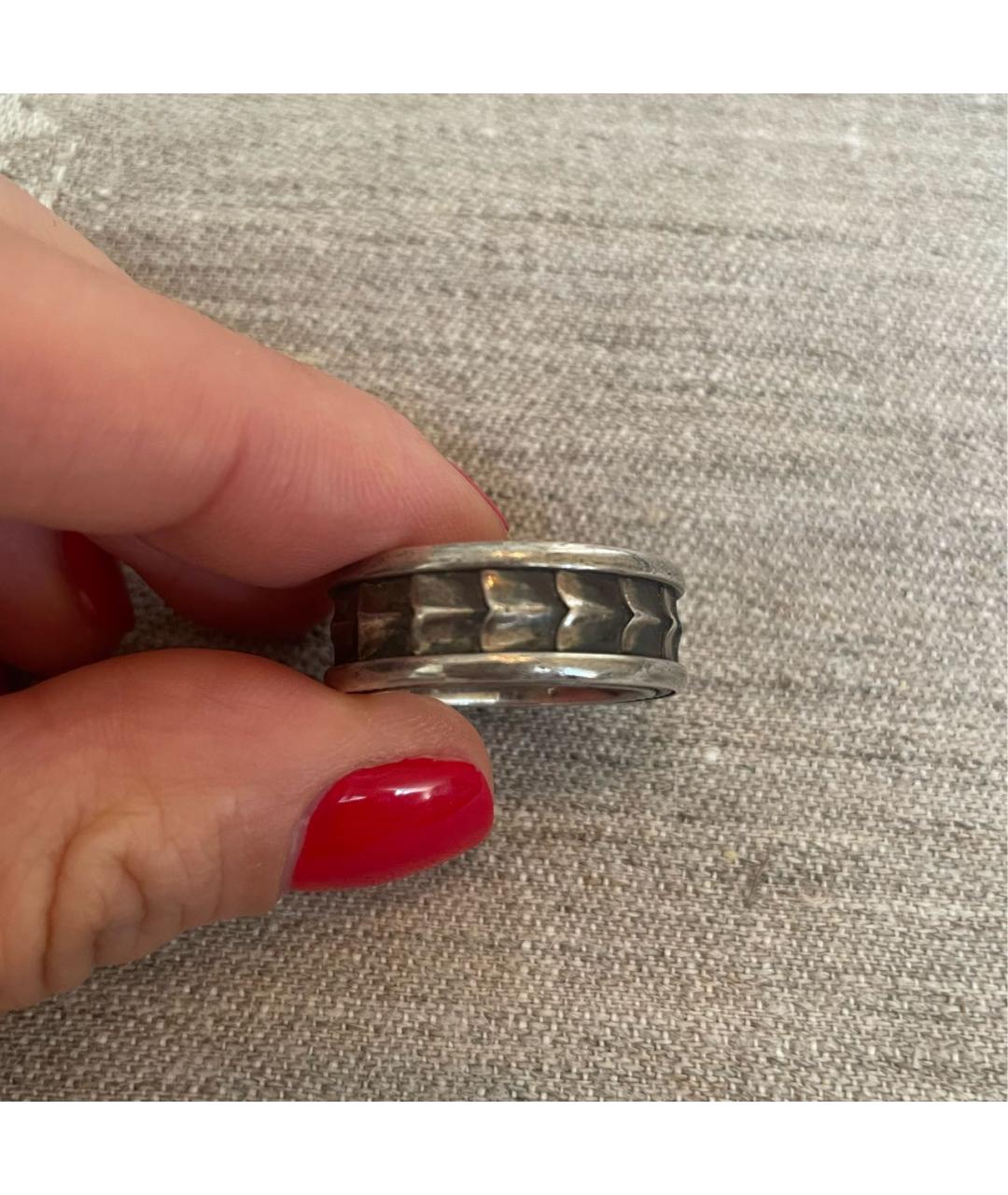 David Yurman Антрацитовое серебряное кольцо, фото 2