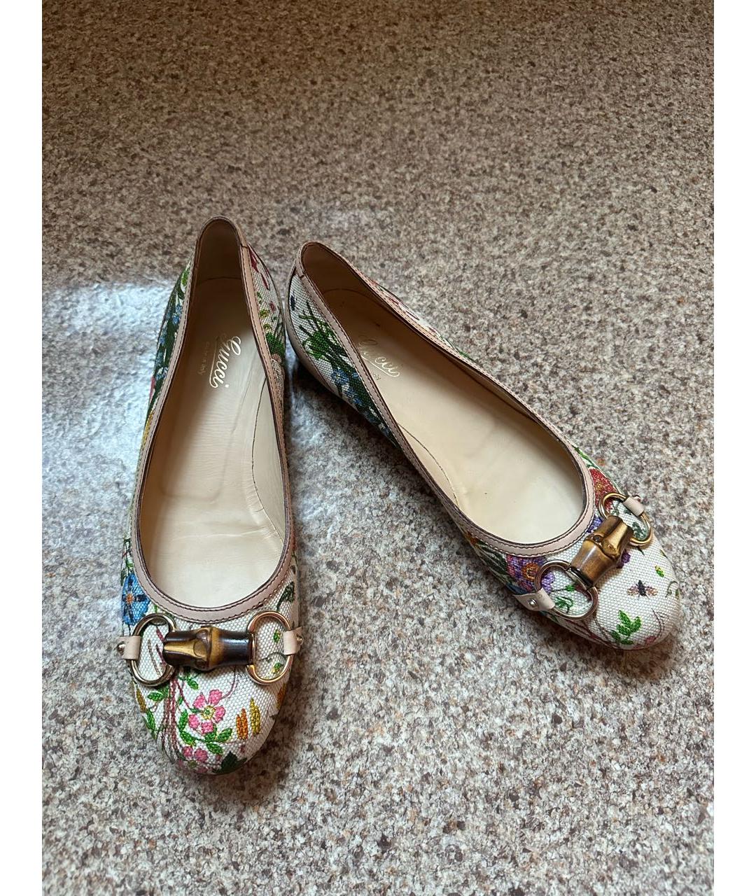 GUCCI Мульти текстильные балетки, фото 3