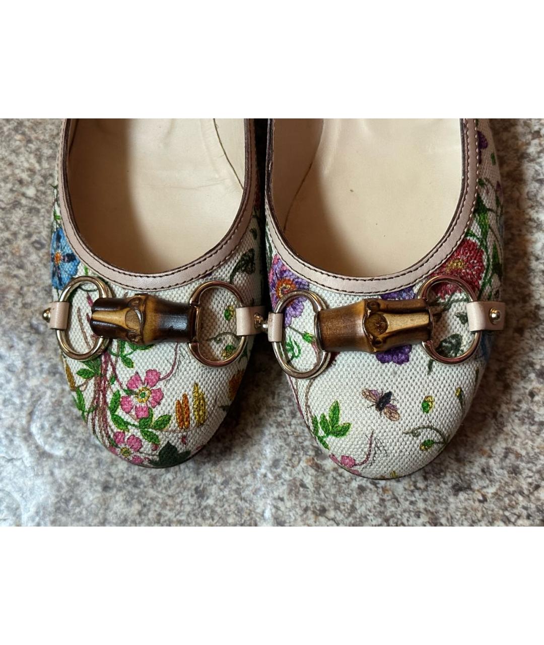 GUCCI Мульти текстильные балетки, фото 7