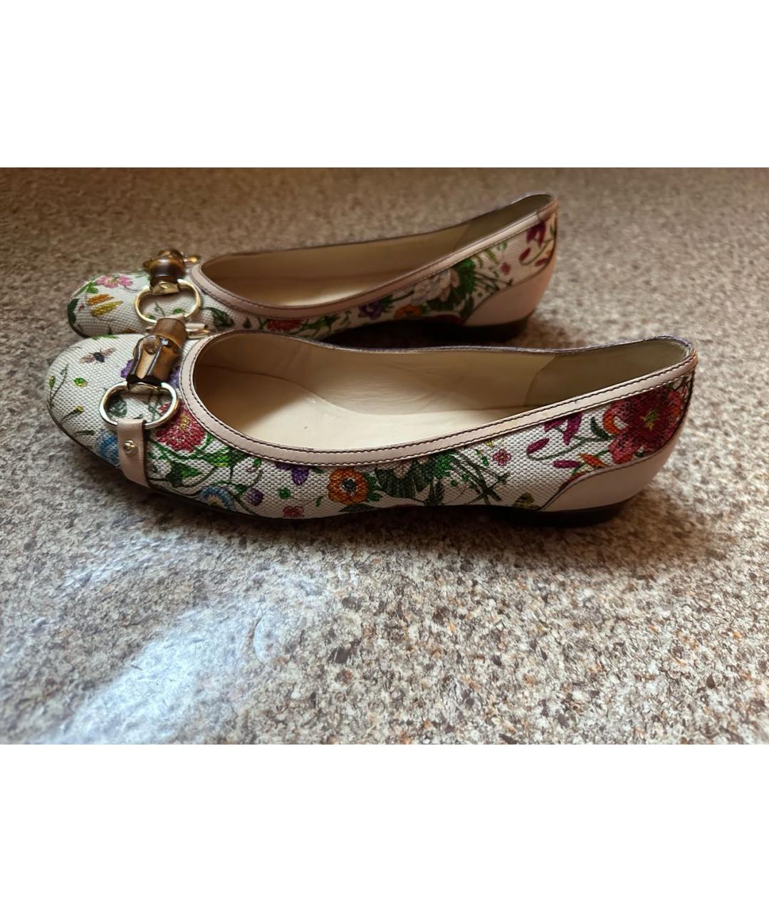 GUCCI Мульти текстильные балетки, фото 9