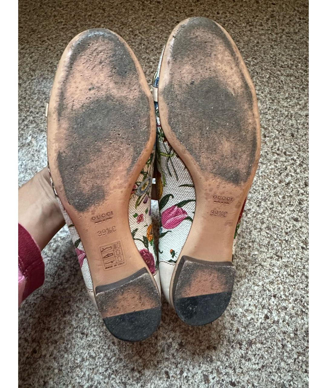 GUCCI Мульти текстильные балетки, фото 8