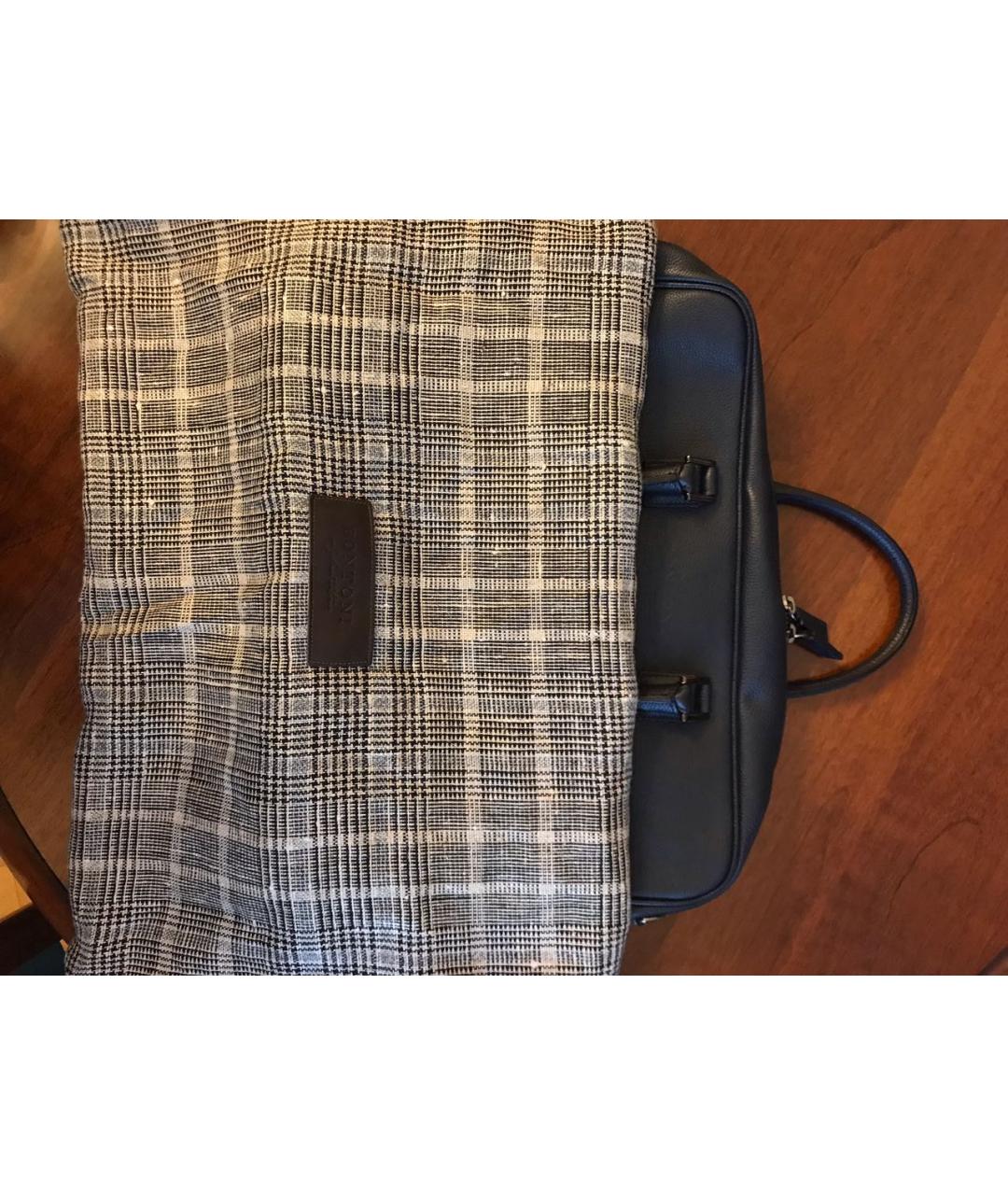 BONTONI Темно-синий кожаный портфель, фото 8