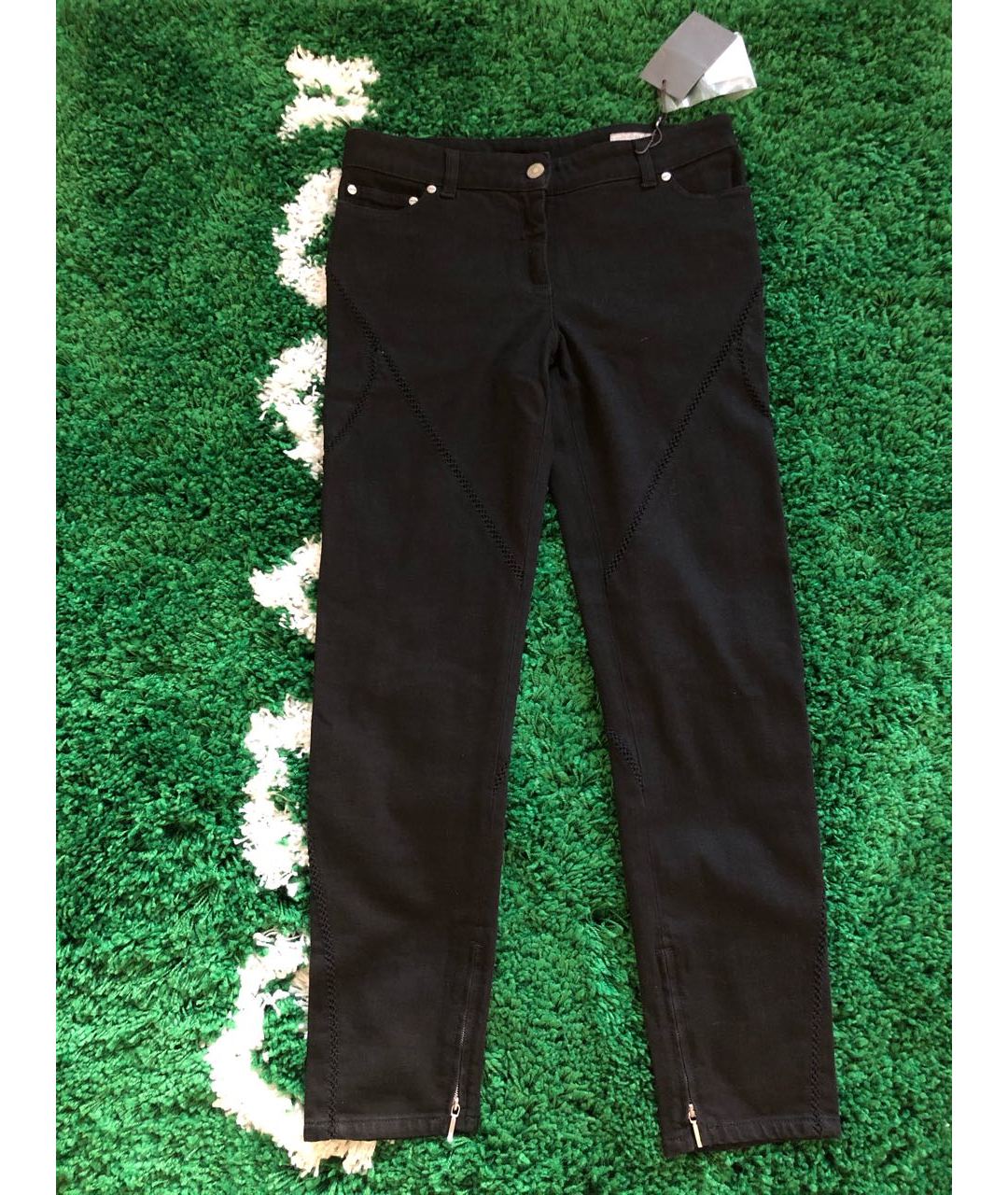 ALEXANDER MCQUEEN Черные хлопко-эластановые джинсы слим, фото 9