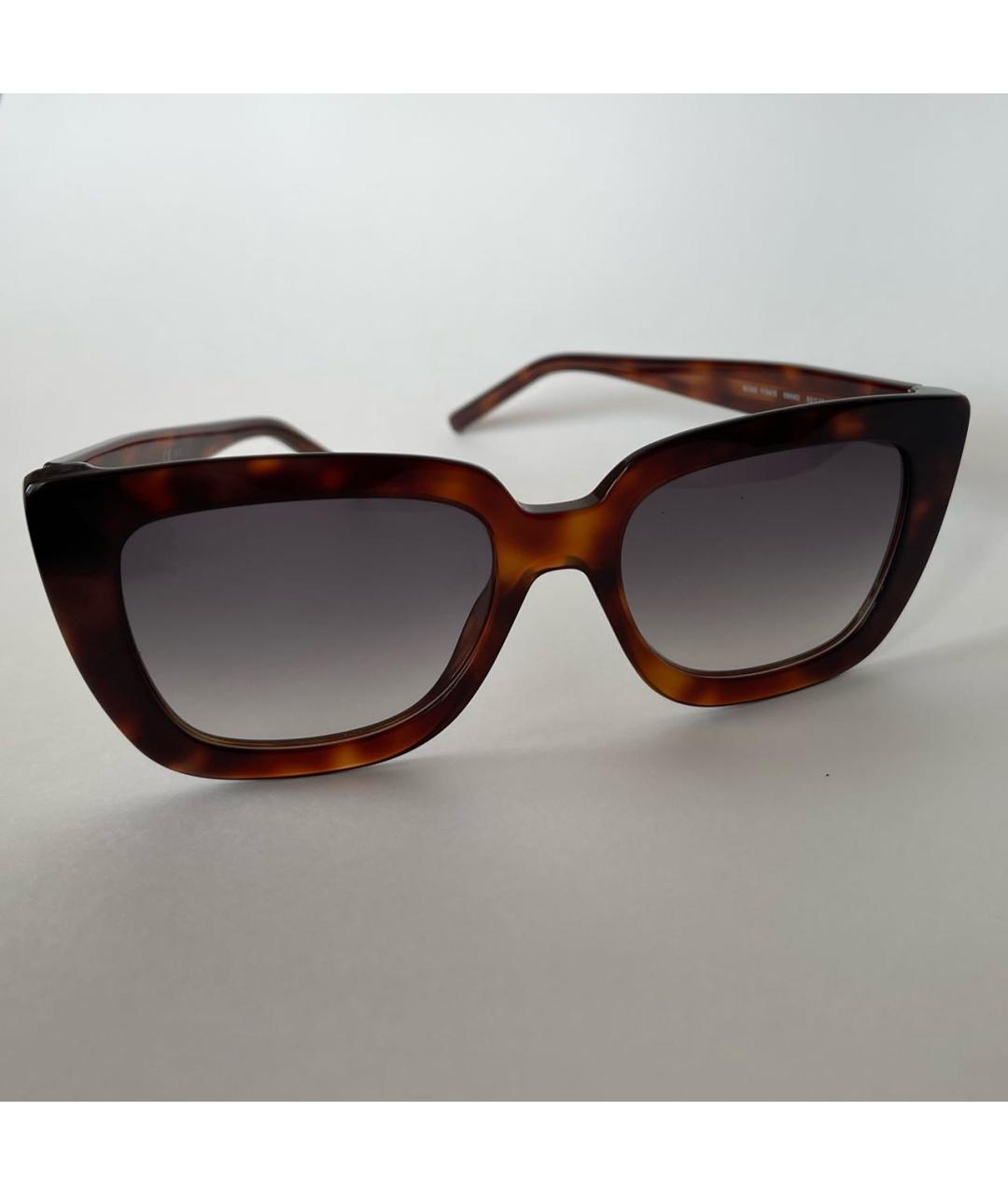 HUGO BOSS Коричневые пластиковые солнцезащитные очки, фото 9