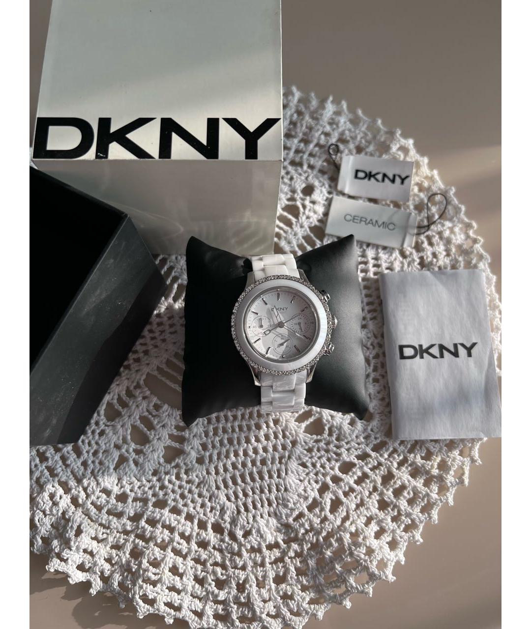 DKNY Белые керамические часы, фото 3