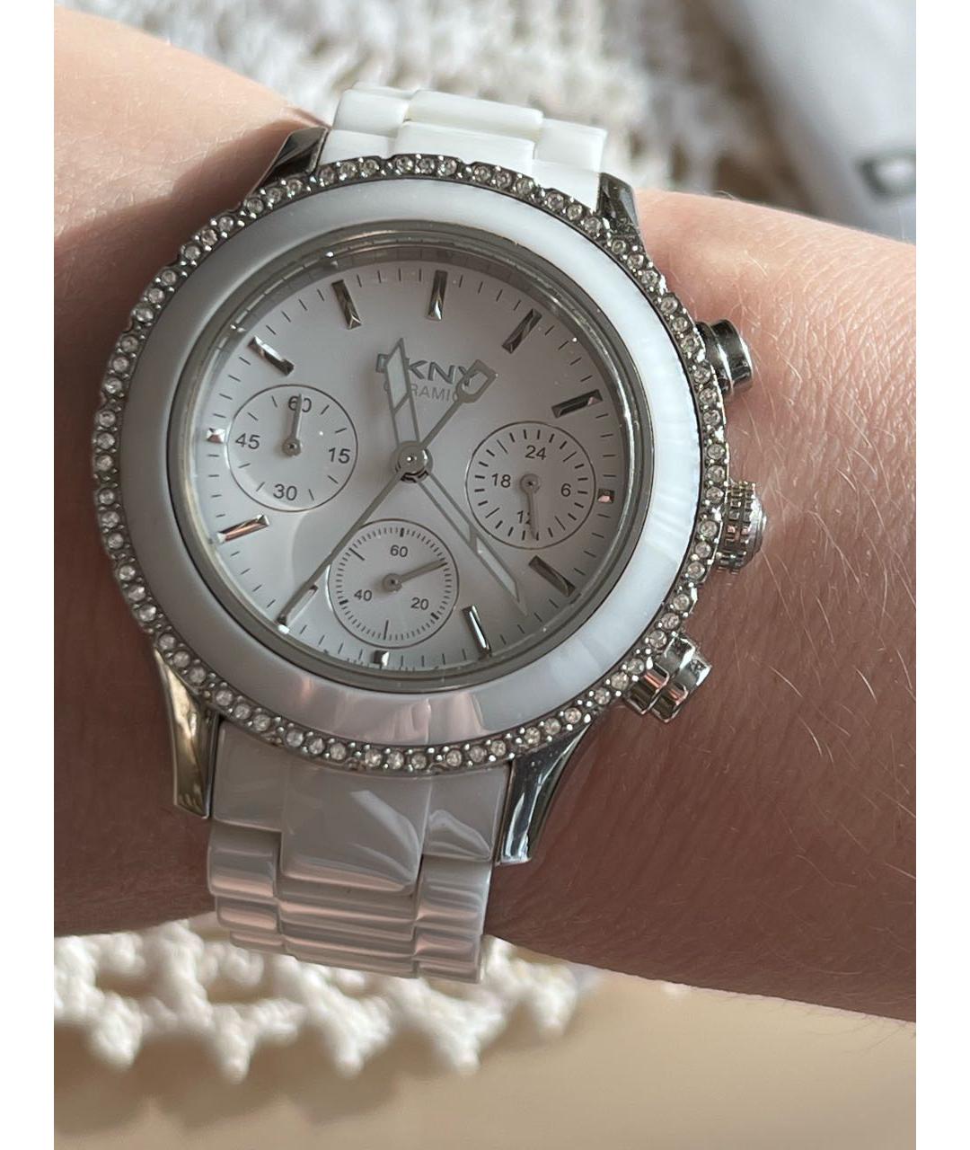 DKNY Белые керамические часы, фото 2